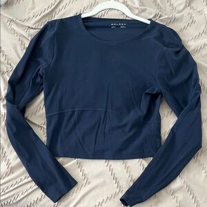 Aritzia TNA navy blue top